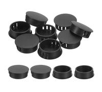 QUARKZMAN 12 Pz 28mm(1-1/8") Tappi Copriforo A Scatto Rotondo Per Pannello Incassato Per Inserto Di Mobili, Pannello Terminale, Nero