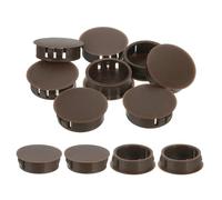 QUARKZMAN 12 Pz 30mm (1-3/16") Tappi Copriforo A Scatto Rotondo Per Pannello Incassato Per Inserto Di Mobili, Pannello Terminale, Marrone