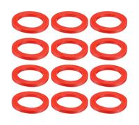 QUARKZMAN 12 Pz Guarnizione Piana in Silicone Solido DN20 2-19/32" OD x 2" ID x 1/4" Spessore Grandi Guarnizioni di Tenuta ad Anello O, Spaziatori Piani in Silicone Industriali, Rosso