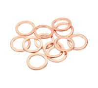 QUARKZMAN 12 Pz Guarnizioni Piane in Rame, 18x24x2mm Rame Guarnizioni Piane Metriche Aggiornate Anelli di Tenuta per Raccordi Idraulici Viti Bullone Dado Riparazione Elettronica