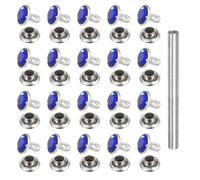 QUARKZMAN 120 Pezzi Rivetti Cristallo 7mm Argento Blu Scuro