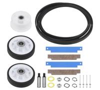 QUARKZMAN 12001541 303373K Kit Rulli Tamburo Asciugatrice, Kit Cuscinetto Tamburo 306508, Cinghia Tamburo WP33002535 e Puleggia Tendicinghia WP6-3700340 per Sostituzione Asciugatrici