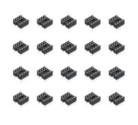 QUARKZMAN 120Pcs Adattatore Presa IC DIP 7.62mm Distanza Tra Le File 8 Pin Kit Assortito 2.54mm/0.1" Passo Per Progetti Breadboard, Progettazione PCB