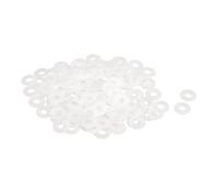 QUARKZMAN 120Pz Rondella Piatta in Nylon M5 5mm ID 12mm OD 1mm Spessore Guarnizioni Idrauliche Kit Piatte Guarnizione in Plastica Fissaggio Guarnizione Anello di Tenuta, Bianco