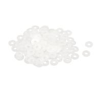 QUARKZMAN 120Pz Rondella Piatta in Nylon M5 5mm ID 15mm OD 1mm Spessore Guarnizioni Idrauliche Kit Piatte Guarnizione in Plastica Fissaggio Guarnizione Anello di Tenuta, Bianco