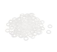 QUARKZMAN 120Pz Rondella Piatta in Nylon M6 6mm ID 10mm OD 1mm Spessore Guarnizioni Idrauliche Kit Piatte Guarnizione in Plastica Fissaggio Guarnizione Anello di Tenuta, Bianco