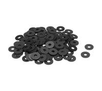 QUARKZMAN 120Pz Rondella Piatta in Nylon M6 6mm ID 18mm OD 1.5mm Spessore Guarnizioni Idrauliche Kit Piatte Guarnizione in Plastica Fissaggio Guarnizione Anello di Tenuta, Nero