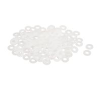 QUARKZMAN 120pz Rondelle Piane in Nylon M4 4mm ID 10mm OD 1mm Spessore Guarnizioni Piastra in Plastica Fissaggio Guarnizione di Tenuta Separatore Anello, Bianco