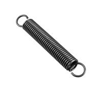 QUARKZMAN 125mm Libero Lunghezza Doppio Gancio Tensione Molla x 1 Pezzo Metallo Estensione Elicoidale Molla Spirale per Industriale Macchine, [Nero]