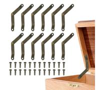 QUARKZMAN 12Pcs Cerniere A Sostegno Ribaltabili Con Coperchio, Cerniere Per Mobili RotAnti- 180 Gradi In Ferro, A Sostegno Per Coperchio 2.17" x 0.39" Armadi, Scatole Di Legno, Mobili