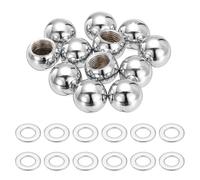 QUARKZMAN 12Pcs M10 X 15mm Pomelli A Sfera Filettati, Dadi A Sfera In Acciaio Al Carbonio Copridadi Pomelli Dadi A Baccello Decoraretivi Per Lampade Per Progetti Fai Da Te