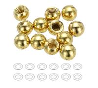 QUARKZMAN 12Pcs M5 x 8mm Palle Filettate Con Filetto, Dadi A Sfera In Acciaio Al Carbonio Copridadi Dadi Decoraretivi Palle Per Lampade Per Progetti Fai Da Te Illuminazione, Oro