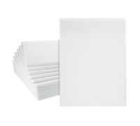 QUARKZMAN 12pcs Pannelli Acustici Adesivi Rettangolari Feltro Ad Alta Densità Antiscivolo Autoadesivi Antivibrazione Antiscivolo Antirumore 16"x12"x0.35" (LxPxS), Bianco