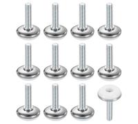 QUARKZMAN 12Pcs Piedini Regolabili Per Mobili Con Filettatura M8, 28x30mm Piedini Regolabili Per Tavoli, Piedini Avvitabili Per Mobili Per Gambe Di Sedie E Panchetti, Bianco