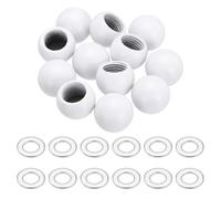 QUARKZMAN 12Pcs Pomelli A Sfera Filettati M10 x 15mm, Dadi A Sfera In Acciaio Al Carbonio Copridadi Pomelli A Baccello Decoraretivi Per Lampade Per Progetti Fai Da Te Illuminazione,