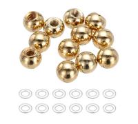 QUARKZMAN 12Pcs Pomelli A Sfera Filettati M4 x 9mm, Dadi Filettati In Acciaio Al Carbonio Pomelli A Sfera Baccello Dadi Copridadi Baccello Viti Sfere Decorarezione Lampada Per Progetti