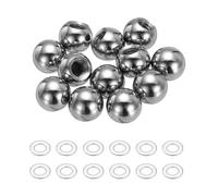 QUARKZMAN 12Pcs Pomelli A Sfera Filettati M6 X 12mm, Dadi A Sfera In Acciaio Al Carbonio Copridadi Pomelli A Copridadi Dadi Copriviti Decorativi A Per Illuminazione Progetti Fai Da Te,