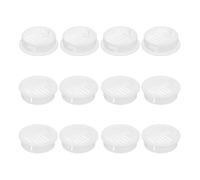 QUARKZMAN 12pz 35mm/1,38" Griglie Aerazione Circolari per Soffitto, Copertura Ventola Soffitto Plastica, Griglia Rotonda Fori Maglie per Bagno Cucina Armadio Guardaroba, Bianco