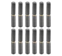 QUARKZMAN 12pz Cerniere Botte Saldabili, 3-1/8" x 8/16" (Lxd) Cerniere Cilindro Staccabili Saldabili Acciaio Carbonio per Rampare Rimorchio Porte Battente Cancelli Metallo, 0.28" Perno OD