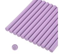 QUARKZMAN 12Pz Cilindro Viola Puro Sigillo Ceralacca Bastone Colla Pistola Ceralacca Asta Artigianato Adesivo Ceralacca per Lettera Sigillo Timbro Cera, Inviti Nozze, Decorazione Imballaggio