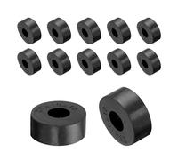 QUARKZMAN 12pz Distanziali Gomma 25mm OD, 10mm ID, 10mm Altezza Distanziatore Rotondo Antivibrazioni Boccola Anelli Tenuta Rondella Piatta Spessa per Accessori Auto Domestici