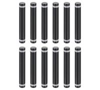 QUARKZMAN 12pz Distanziali per Targhe 12x80mm Vite di Supporto a Doppia Testa in Acciaio Inossidabile Viti Distanziatrici Parete per Cartello Vetro Acrilico Porta Pubblicitario, Nero