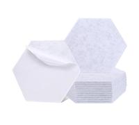 QUARKZMAN 12pz Pannello Acustico Autoadesivo 30 x 26 x 0.9cm Imbottitura Fonoassorbente Buona Densità, Pannelli Fonocuscino Esagonali Fonocuscino, Parete Isolanti (Grigio Argento)