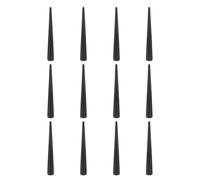 QUARKZMAN 12Pz Tappi in Gomma Solida, 0.4mm a 2mm Tappi Conici Gomma Siliconica Resistente ad Alta Temperatura per Tappi Fori, Spruzzatura, Rivestimento, Protezione Pittura, Nero, 16mm