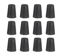 QUARKZMAN 12Pz Tappi in Gomma Solida, 14mm a 19mm Tappi Conici Gomma Siliconica Resistente ad Alta Temperatura per Tappi Fori, Spruzzatura, Rivestimento, Protezione Pittura, Nero, 25mm