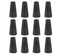 QUARKZMAN 12Pz Tappi in Gomma Solida, 6mm a 10mm Tappi Conici Gomma Siliconica Resistente ad Alta Temperatura per Tappi Fori, Spruzzatura, Rivestimento, Protezione Pittura, Nero, 18mm
