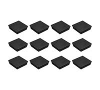 QUARKZMAN 12Pz Tappo Quadrato 60 x 60mm/2.36 x 2.36 Pollici Gommini Nero