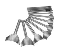 QUARKZMAN 14pz Punzone Cuoio, Fessura Forma Arco 10mm-50mm 1mm-5mm, Taglierina Cuoio Forma Arco, Taglierina per Estremità Cintura, Utensile Punzone Acciaio Carbonio per Realizzare Cintura