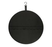 QUARKZMAN 15.7" Round Pin Display Board, Felt Wall Hanging Brooch Display Stand Storage Holder Holds Up to 76 Pins for Enamel Pins Badges Brooches, Black