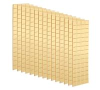 QUARKZMAN 15 Fogli 1800 Pezzi Piastrelle Specchiate Autoadesive a Mosaico 10x10mm Mini Quadrati Adesivi Specchiati Stickers per Pallone da Discoteca Mini Piastrelle in VetroFesta, Colore Oro