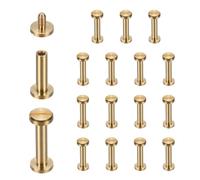 QUARKZMAN 15 pezzi Vite Chicago M4x16mm Diametro 8mm Oro Testa Piatta