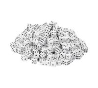 QUARKZMAN 150 Pezzi Dadi Mini, 8mm/0.31" Dadi Acrilici Piccoli A Sei Facce Con Punti Per Giochi Da Tavolo Feste E Attività, Bianco/Nero