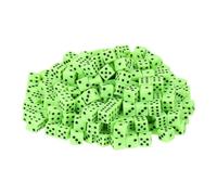 QUARKZMAN 150 Pezzi Mini Dadi, 8mm/0.31" Dadi Quadrati Piccoli Acrilici A Sei Facce Con Punti Per Giochi Da Tavolo Feste E Attività, Verde/Nero