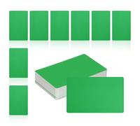 QUARKZMAN 150Pcs Targhette Metalliche Per Biglietti Da Visita, Spessore 1/64" 3.4x2" Alluminio Verde Materiali Per Incisione Laser Carte Uniche Per Biglietti Da Carte Di, Etichette Bagaglio