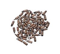 QUARKZMAN 150Pz Cappucci Terminali 6mm Cappuccio Terminale Perline a Barilotto Kumihimo 2mm Dia Cappucci Terminali Ottone per Corda in Pelle, Nappine, Creazione di Gioielli, Tonalità Rame