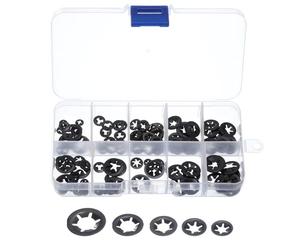 QUARKZMAN 150pz Interno Dente Rondelle Set 5 Dimensioni M2/M2,5/M3/M4/M5 | 65Mn Acciaio, Rapido Stella Bloccaggio Rondelle, Spinta Velocità Fascette Fissaggio