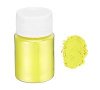 QUARKZMAN 15g/0,5oz Polvere Mica Naturale Polveri Pigmenti Resina Epossidica per Resina Colata Vernice Auto Coloranti Arti Mestieri Fai Da Te, Giallo Acceso