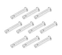 QUARKZMAN 15Pc 5/16"x1-1/2" Perno A Forchetta Con Foro Singolo, Perni A Forchetta Con Testa Piatta In Acciaio Al Carbonio Per Riparazioni Meccaniche, Installazione Mobili.