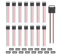 QUARKZMAN 15Pcs Connettore Femmina Type-C A Pannello Impermeabile, 2-Pin Pigtail Filo Scoperto Presa Montaggio Con Anello Di Gomma Per Installazione.