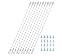 QUARKZMAN 15Pcs Fermaporta Per Armadio 10" x 0.06" Diam Filo Acciaio Inox 304 Limitatore Angolo Apertura Cerniera Con Viti Per Limitare Oscillazione Porta E Appendere Decorazioni