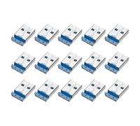 QUARKZMAN 15Pcs USB3.0 Type A Maschio Presa Connettore Jack Porta 9Pin DIP 90 Gradi Riparazione Sostituzione Adattatore Per PCB SMT Prese Progetti DIY Blu