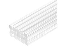 QUARKZMAN 15pz Bastoncini Quadrati in Acrilico 3mm x 300mm/1/8" x 12" Bastoncini in Acrilico Trasparente per Artigianato Fai da Te Illuminazione Giardinaggio Decorazioni - 3mm x 300mm