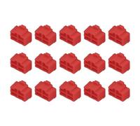 QUARKZMAN 15pz Coperture per Prese RJ45 in Silicone, Tappi Protettivi per Laptop PC Ethernet RJ45 Femmina, Rosso
