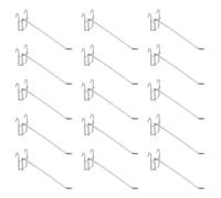 QUARKZMAN 15Pz Gancio Pannelli Forati 7,87" Ganci Pannelli Forati Argento | per Supermercati Boutique Negozi Accessori e Grandi Magazzini, per Esposizione Griglia, Metallico