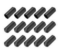 QUARKZMAN 15pz Tappi Termorestringenti 15mm ID x 40mm L 2:1 Rapporto Guaine Termorestringenti Tappi Rivestiti Sigillati Impermeabili Adesivi per Cavi Elettrici, Neri