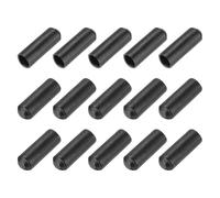 QUARKZMAN 15pz Tappi Termorestringenti 8mm ID x 25mm L 2:1 Rapporto Guaine Termorestringenti Tappi Rivestiti Sigillati Impermeabili Adesivi per Cavi Elettrici, Neri